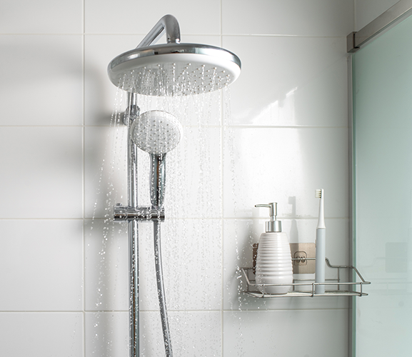 shower water running
