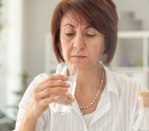 Woman drinking water